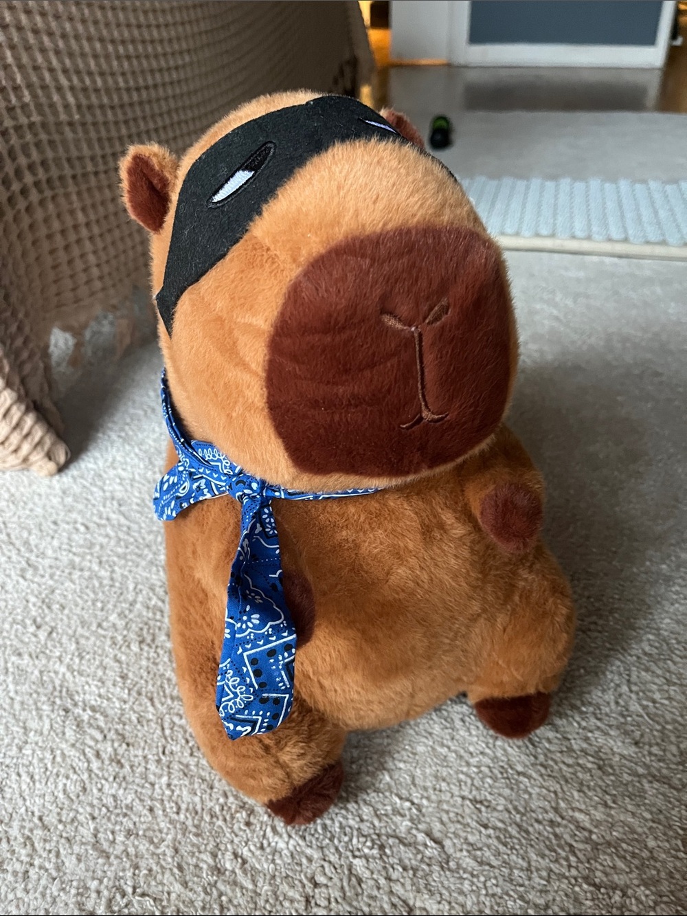 NWT - Super Soft Plush Stuffed Toy with Blue Bandana and Baguette